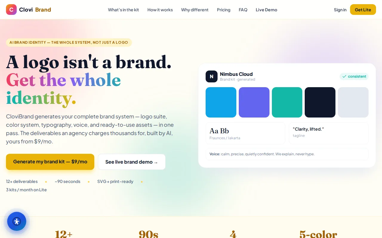 CloviBrand — Feature 1