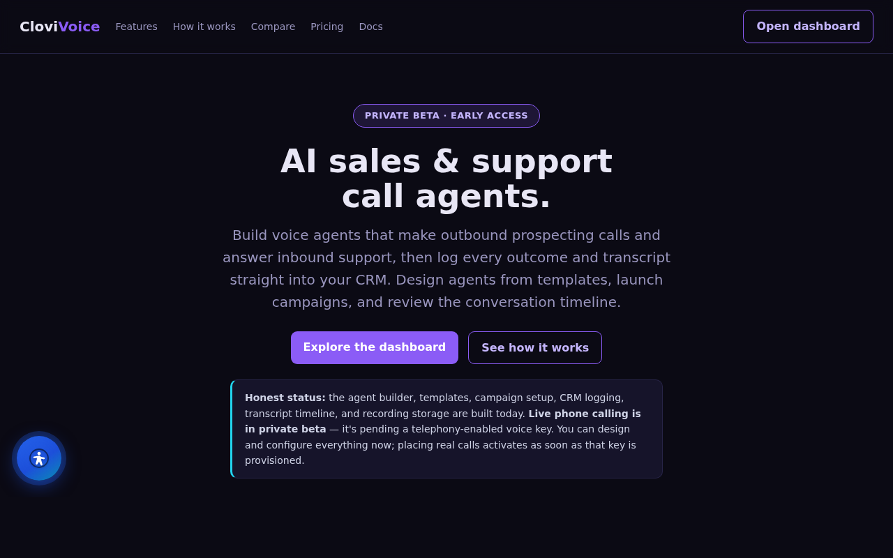 CloviVoice interface — ai generation